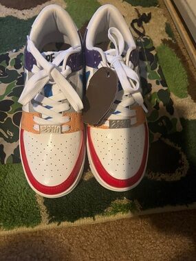 Bape multicolor - White with Red, Orange, Purple